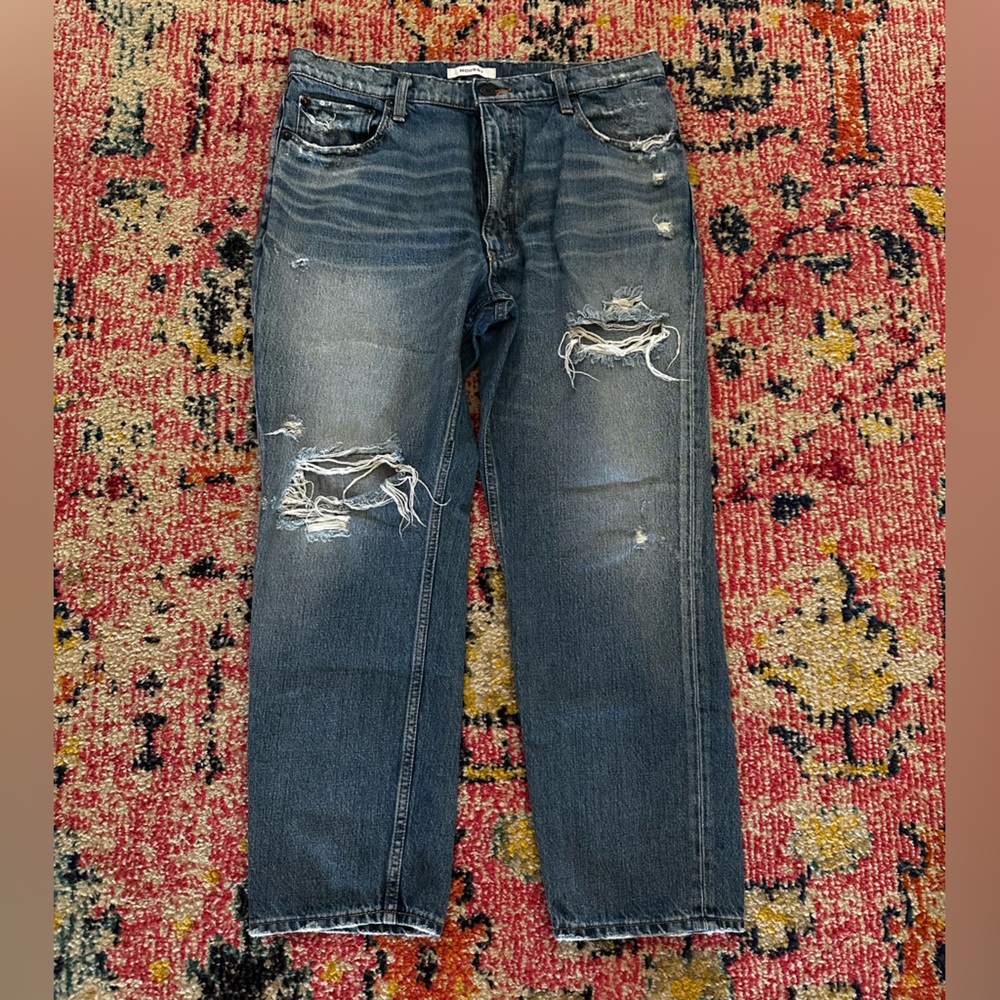 Moussy Distressed Blue Jeans Size 31